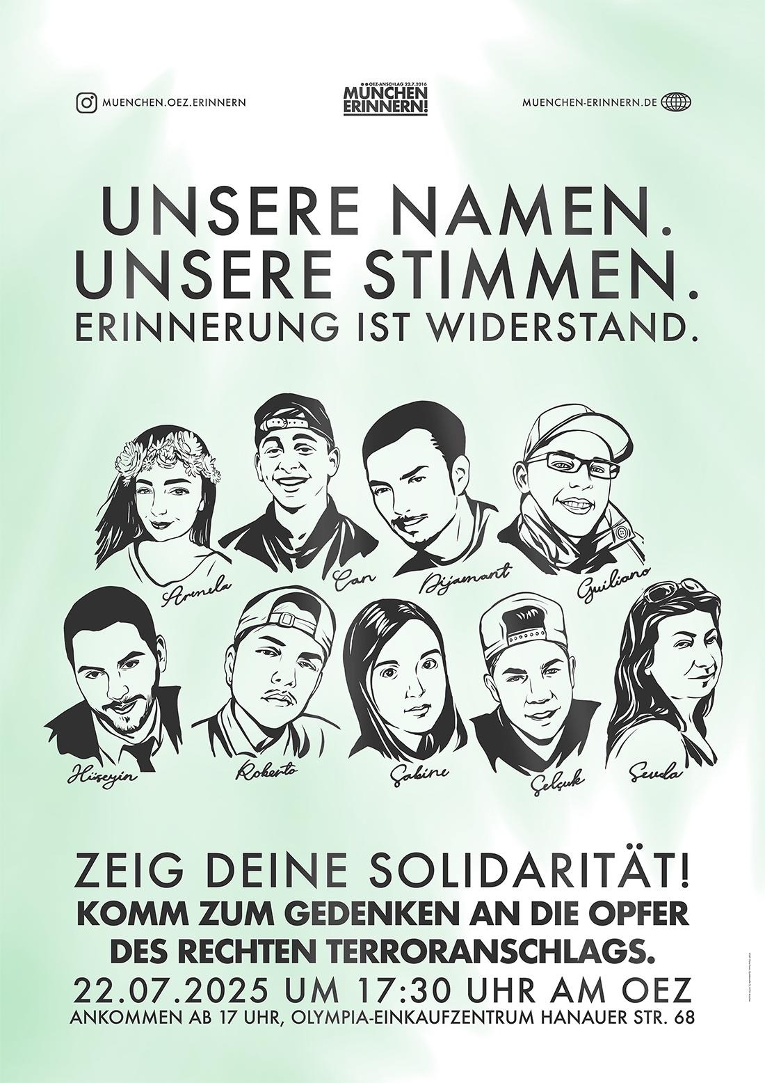 Read more about the article Kommt zum Gedenken 22.7.2025, 17 Uhr Ankommen, 17.30 Beginn des Gedenkens