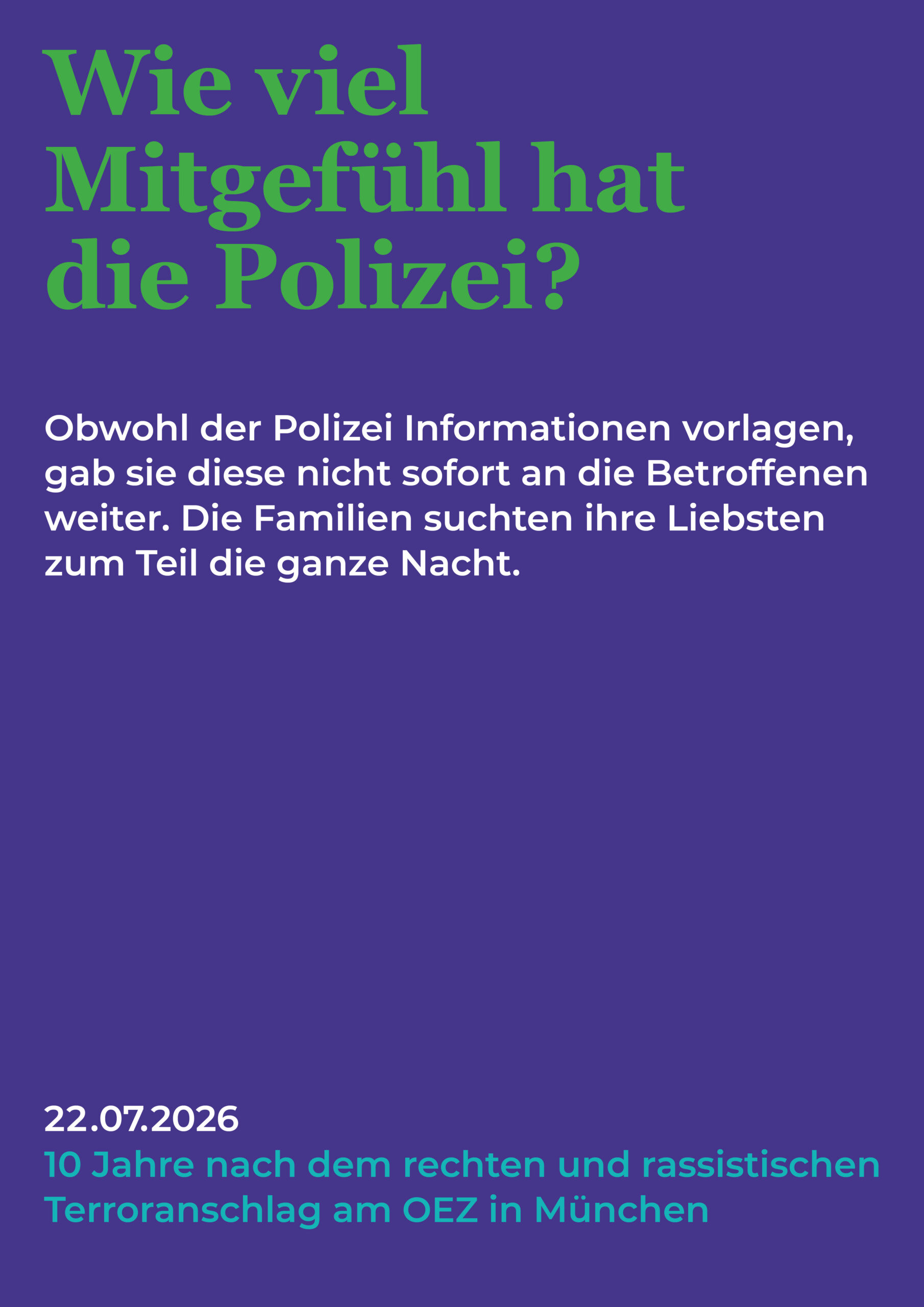Du betrachtest gerade Kampagne zum 10. Jahrestag: Wie viel Mitgefühl hat die Polizei?