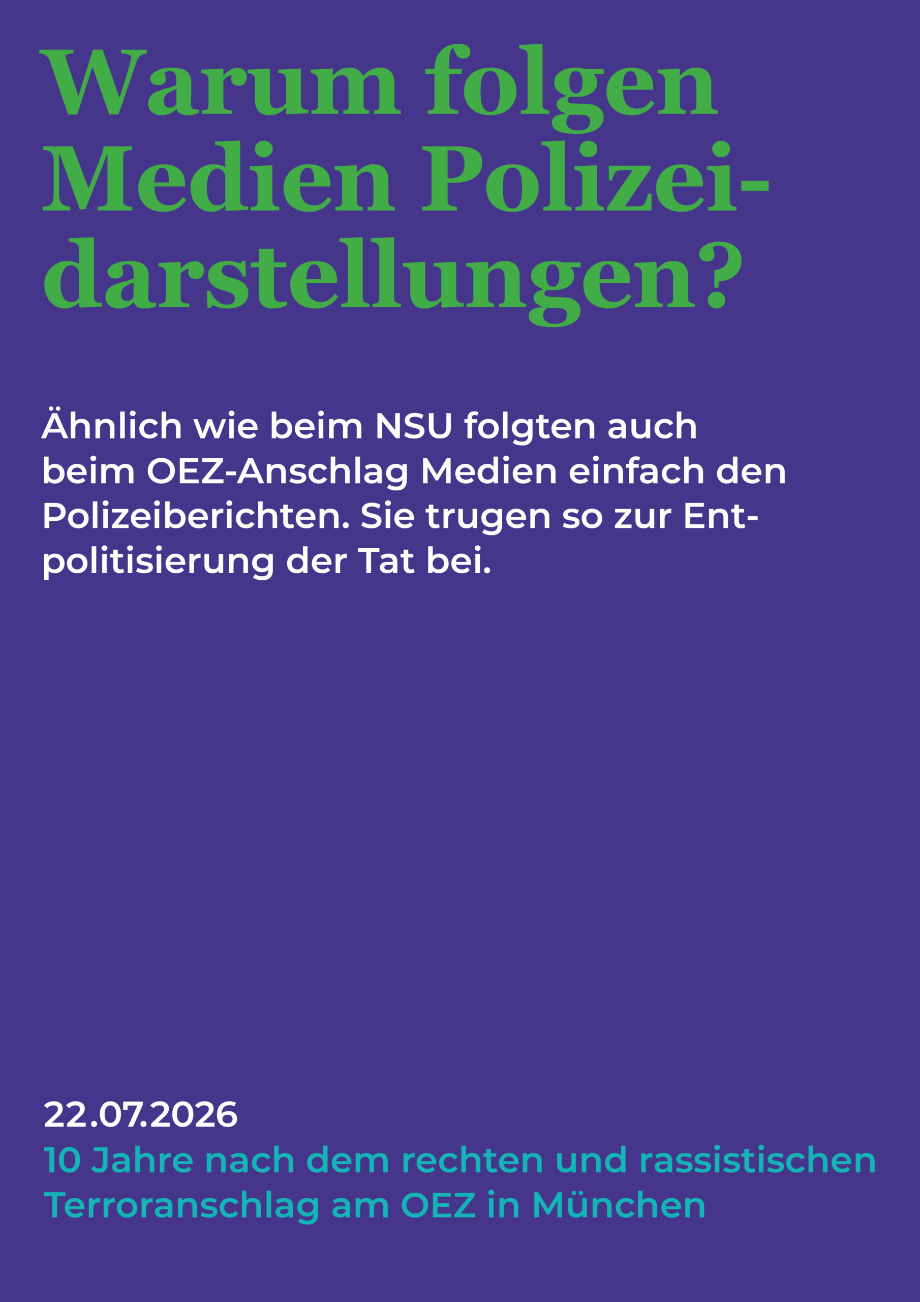 Du betrachtest gerade Kampagne zum 10. Jahrestag: Warum folgen Medien Polizeidarstellungen?