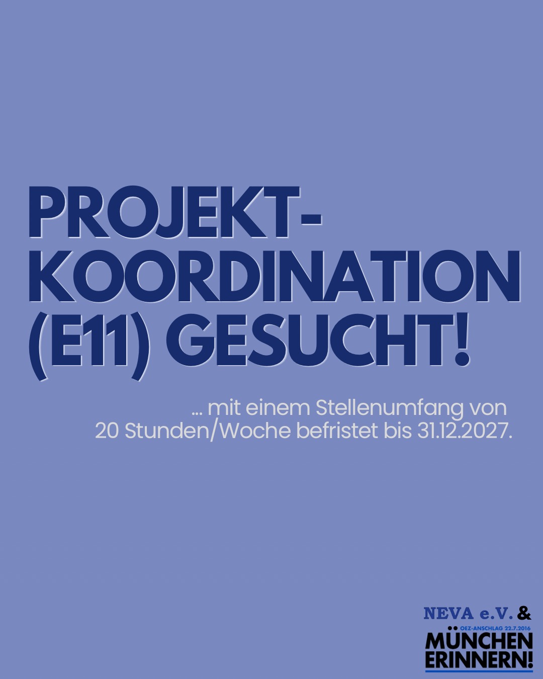 Mehr über den Artikel erfahren Stellenausschreibung